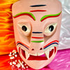 Pink Smiling Fangs Wooden Wall Mask