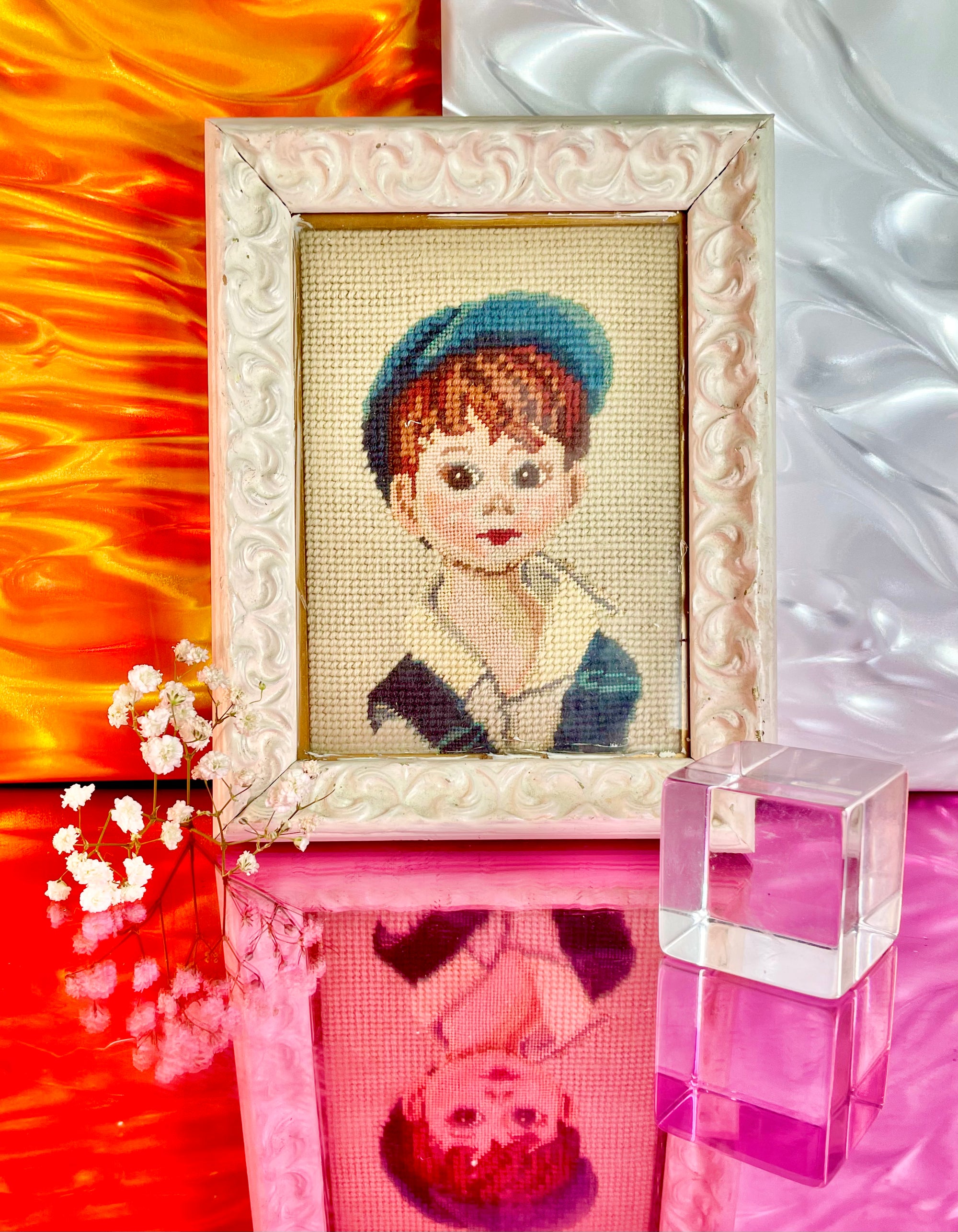 Little Lad Needle Point Portrait