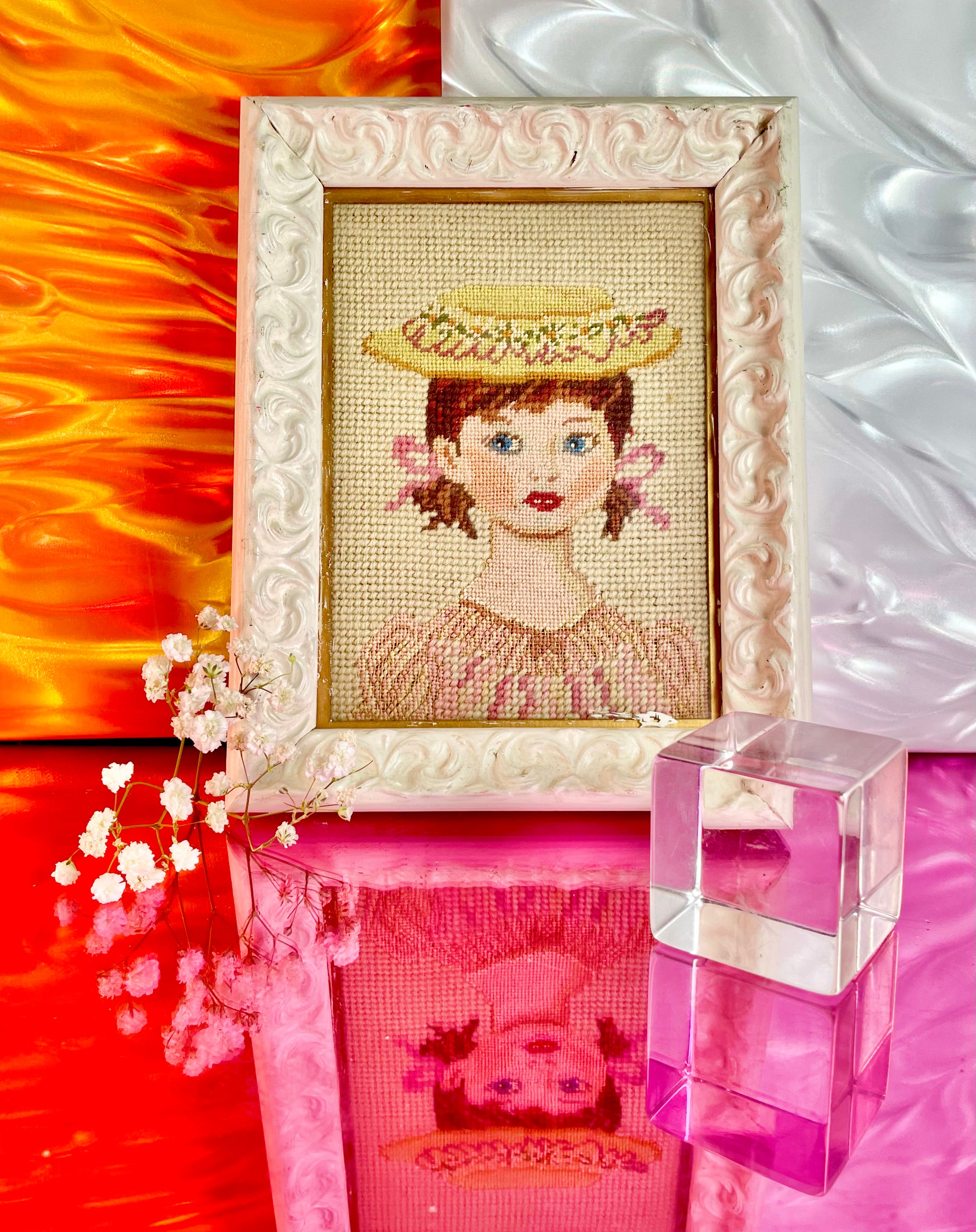 Little Gal Needle Point Portrait