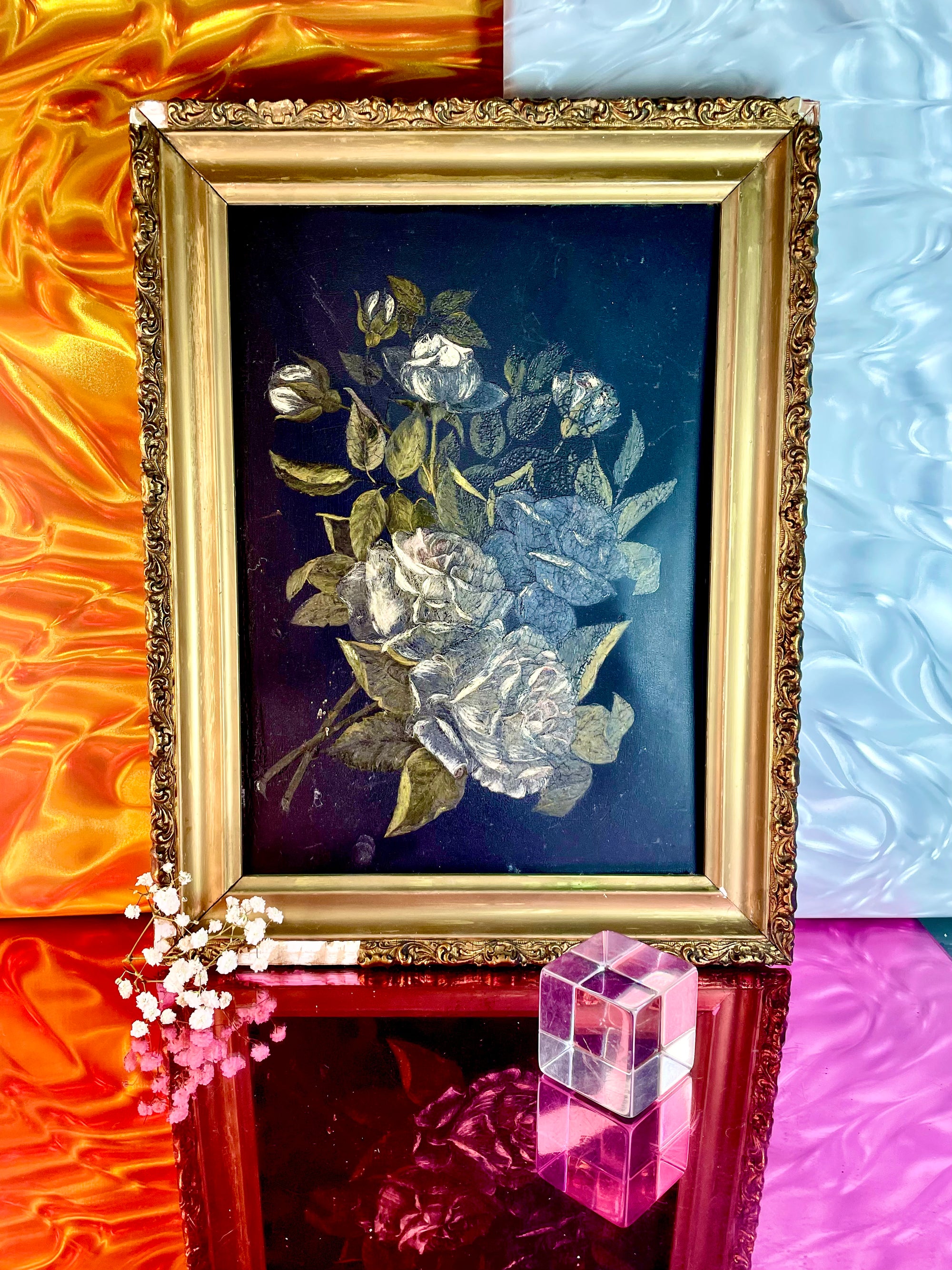 Black Rose Oil Painting