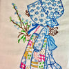 Bonet and Boots Girl Needle Point