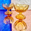 Orange Glass Sherbet Bowls