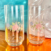 Pink Rose Tumbler Glasses