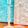 Wiggle Frosted Glass Candle Holders