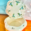 Hand-Painted Porcelain Rococo Floral Jewelry Box