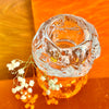 Blenko Glass Snow Ball Candle Holder