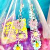 Hand-Made Pastel Floral Beaded Earrings