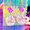 Sugar Pink Dice Earrings