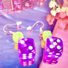 Purple Dice Earrings