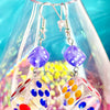 Clear Dice Earrings