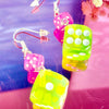 Green Dice Earrings