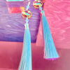 Blue Cloud Tassel Earrings