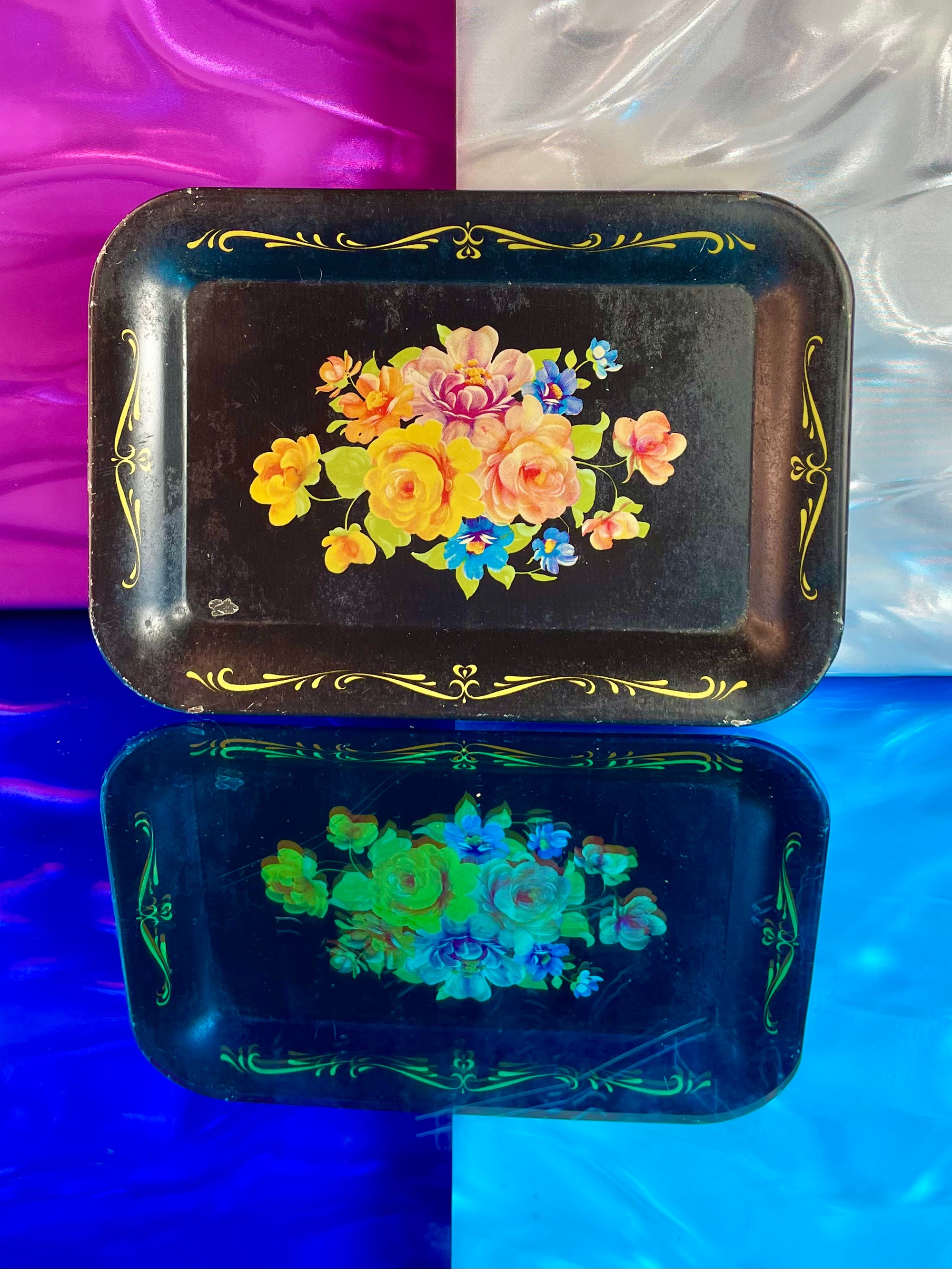 Tin Floral Catchall