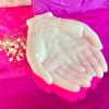 Milk Glass Hands Catchall