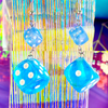 Blue Dice Earrings