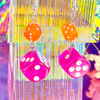 Hot Pink Dice Earrings