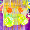 Green Dice Earrings