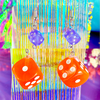 Orange Dice Earrings